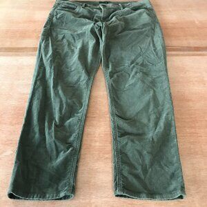 Mother The Dropout Corduroy Jeans Women 29 Green Mid Rise Stretch Preppy 17896